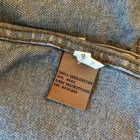 Vintage 1990’s medium blue jean jacket with casino embroidery & corduroy collar - Picture 5 of 5